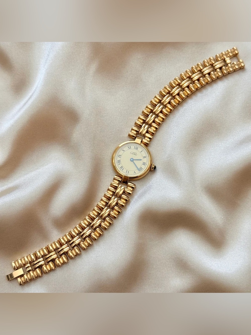 AUTHENTIC VINTAGE CARTIER GOLD WATCH - WITH BOX - Picture 5 of 8